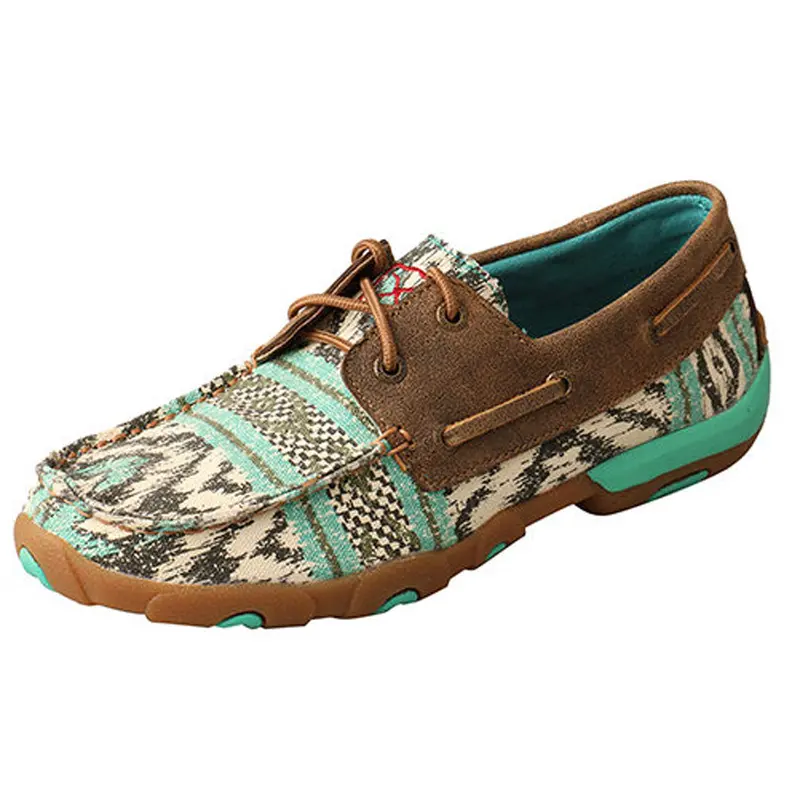 Wdm0133 Twisted X Women’S Boat Shoe Driving Moc Multicolor 1