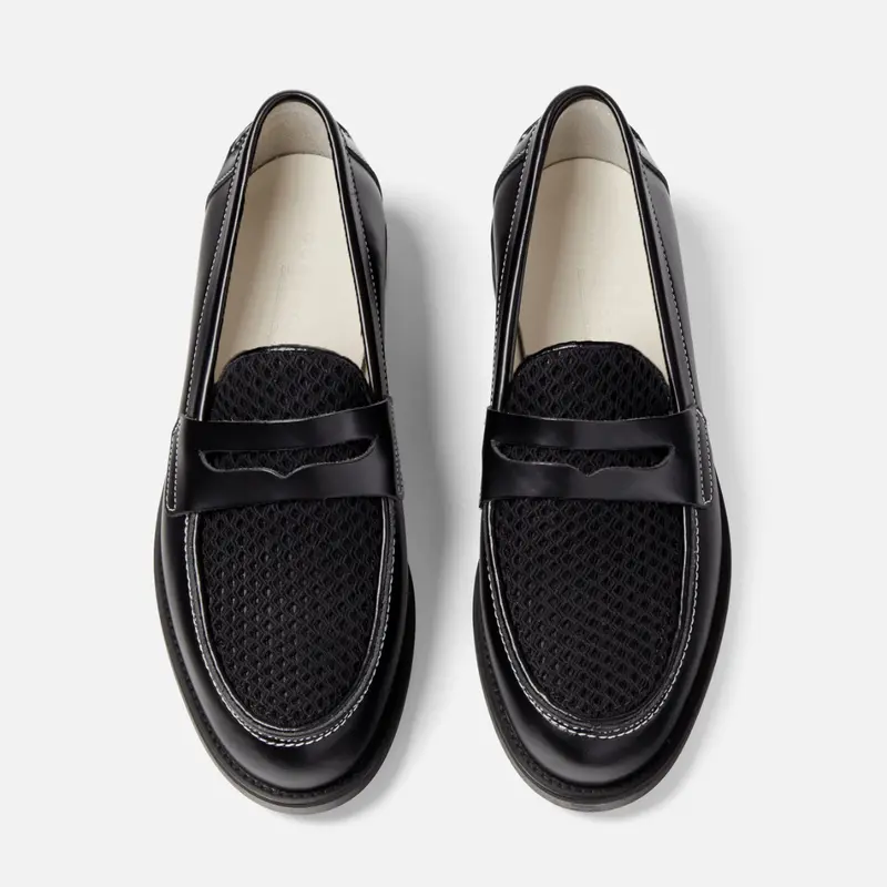 Wilde Black Rattan Penny Loafer - Men's 1