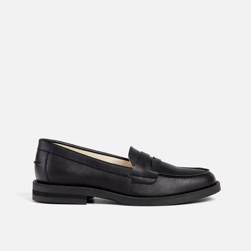 Wilde Black Vegan Penny Loafer - Women's 1