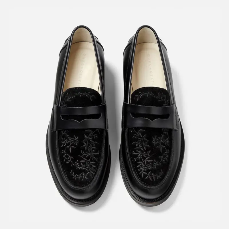 Wilde Black Vine Penny Loafer - Men's 1