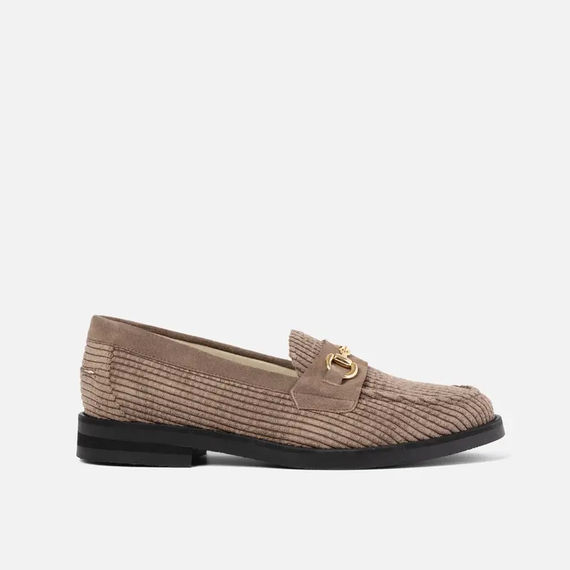Wilde Brown Corduroy Bit Loafer - Women's 1