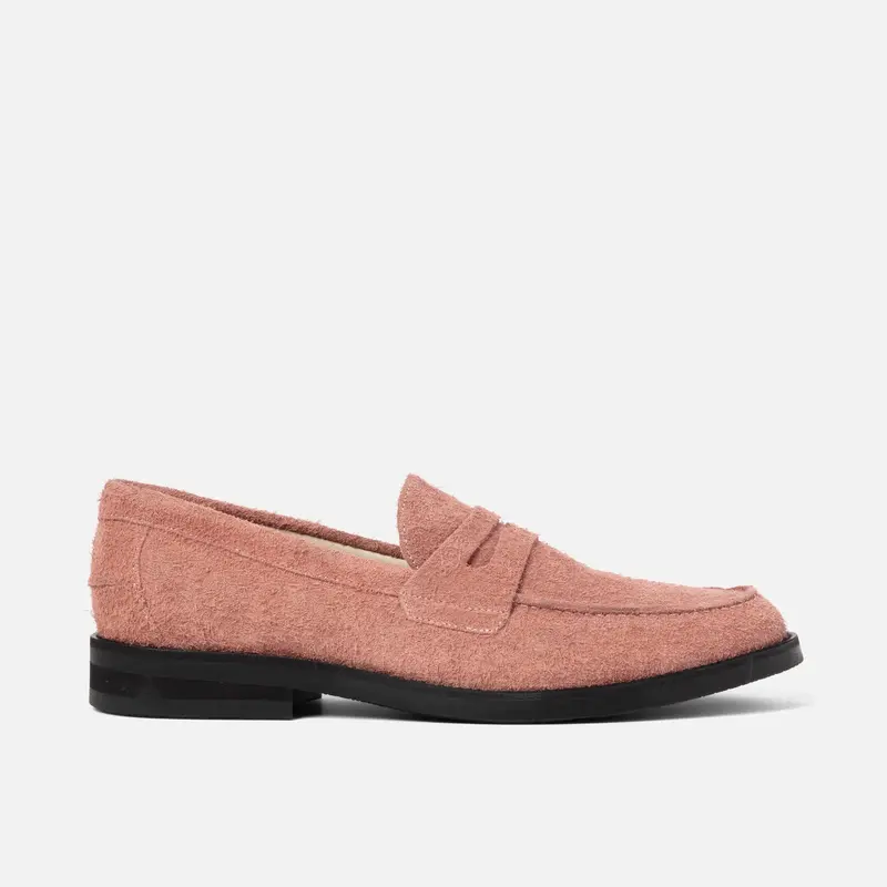 Wilde Hairy Pink Suede Penny Loafer - Men's 1