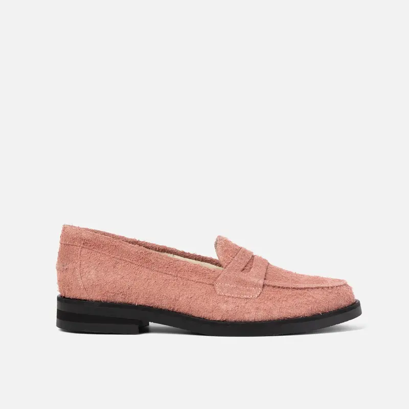 Wilde Hairy Pink Suede Penny Loafer - Women's 1