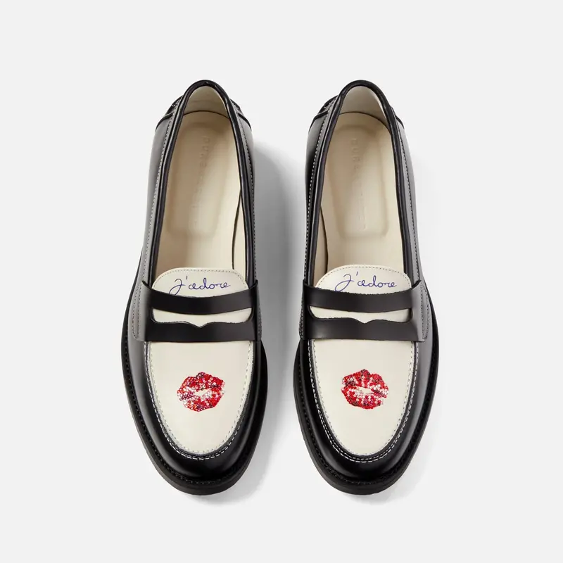 Wilde Swarovski Crystals Kiss Penny Loafer - Women's 1