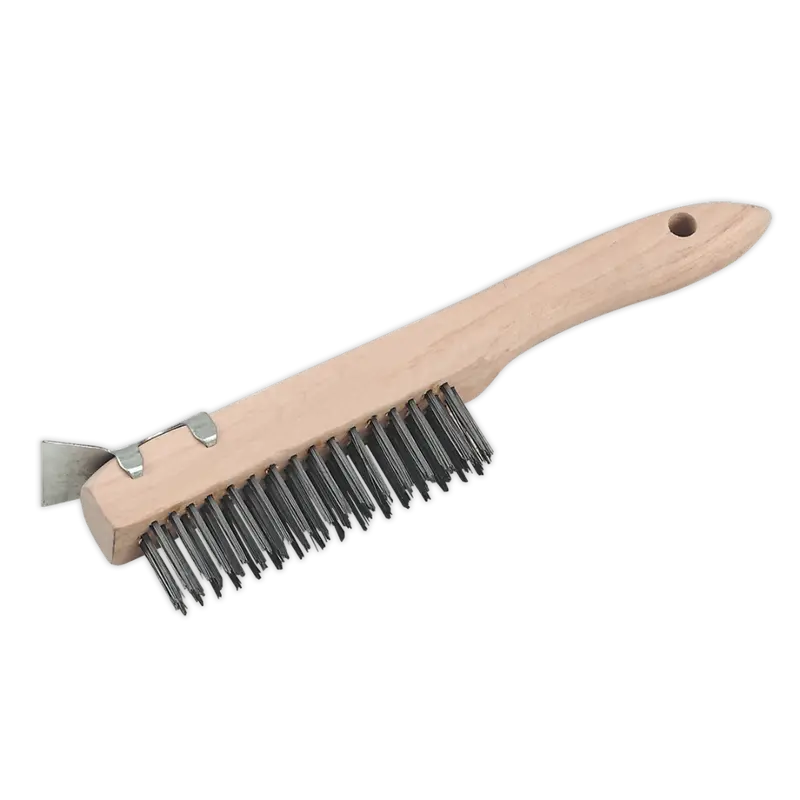 Wire Brush With Steel Fill & Scraper 260Mm 1