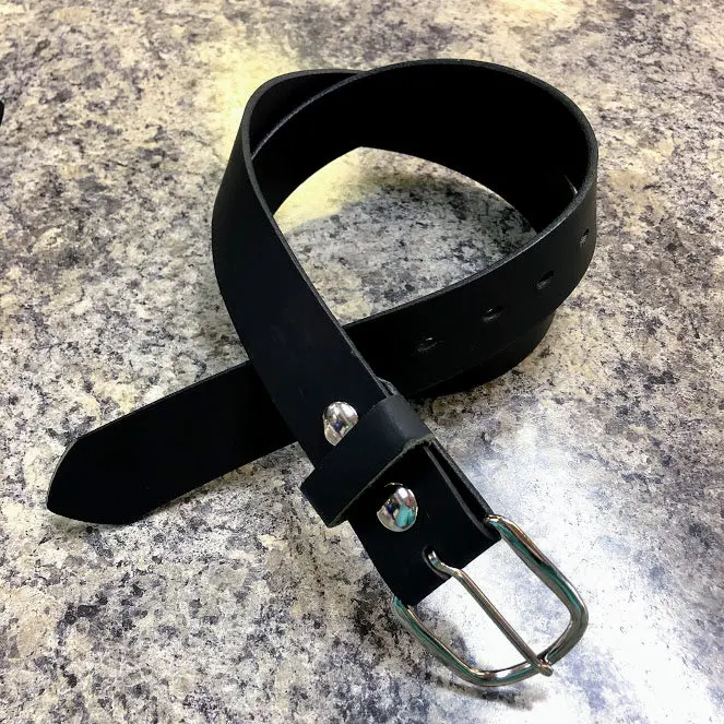 Wire Horse Men's Genuine Leather Plain Belt - Black Or Brown 2