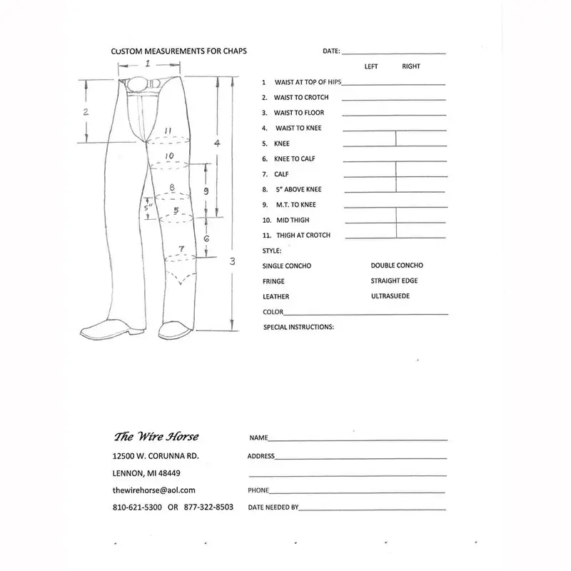 Wire Horse Ultrasuede Custom Chaps 1
