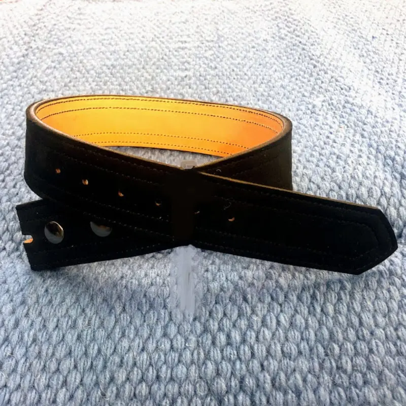 Wire Horse Women's Ultrasuede Black Western Show Belt - 1.5 Inch 1