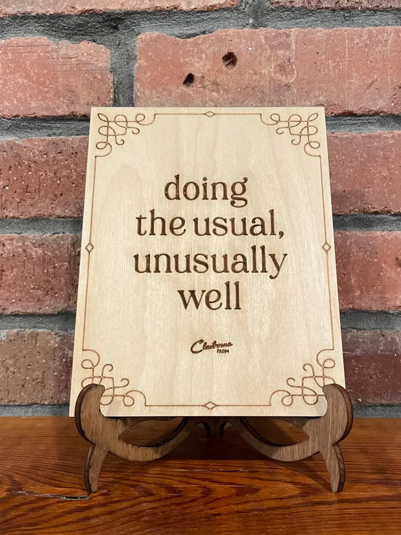 Wood Motto & Easel 1