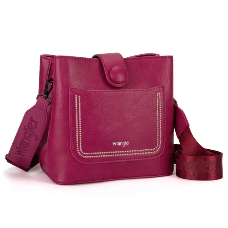 Wrs-1024Hpk Wrangler Crossbody Shoulder Purse Bag - Hot Pink 1