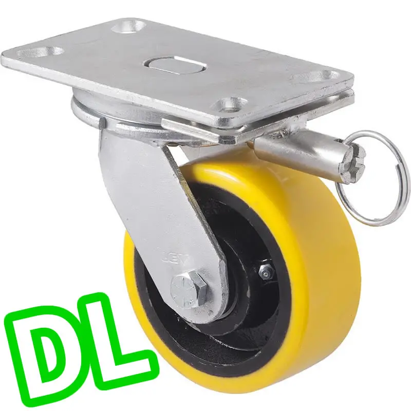 Xuq125/Xzpdl - 800 Kg Swivel Plate Direction Lock Only 125Mm Polyurethane 1