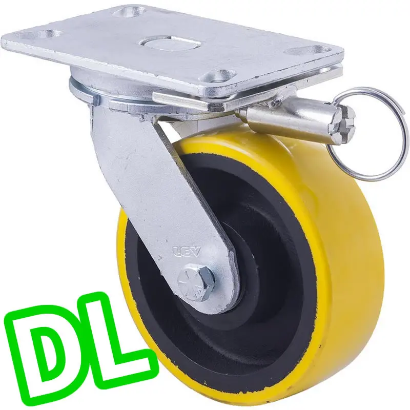 Xuq150/Xzpdl - 1000 Kg Swivel Plate Direction Lock Only 150Mm Polyurethane 1