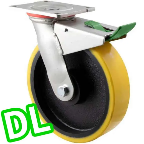 Xuq200/Hzpdl - H Series 600 Kg Swivel Plate Direction Lock Only 200Mm Polyurethane 1