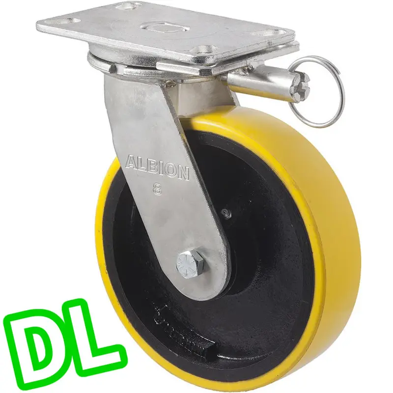 Xuq200/Xzpdl - 1000 Kg Swivel Plate Direction Lock Only 200Mm Polyurethane 1