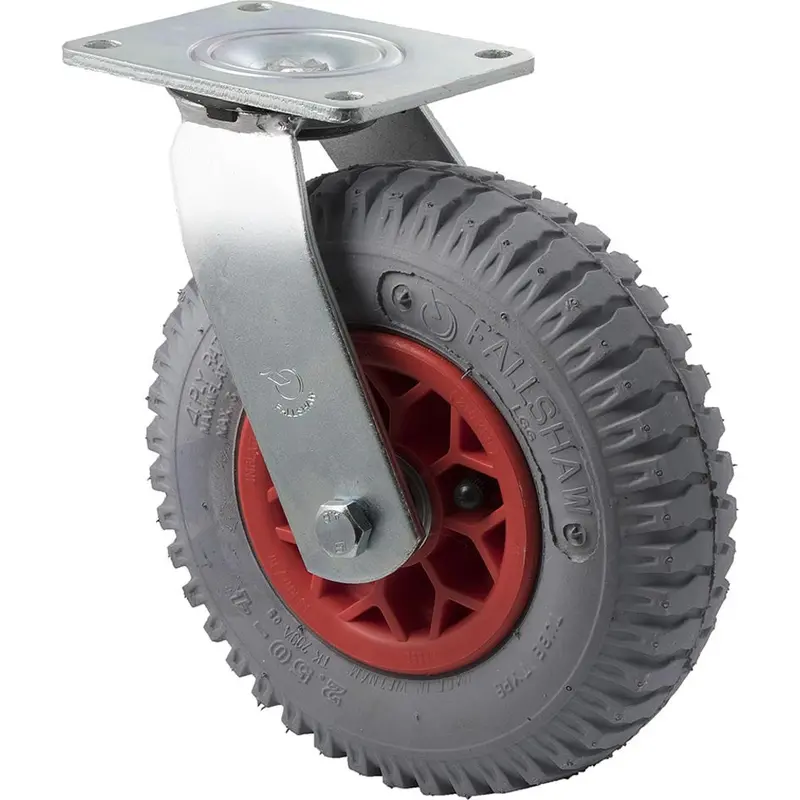 Ylgg250/Yzp - 100 Kg Swivel Plate 220Mm Grey Rubber Pneumatic 1