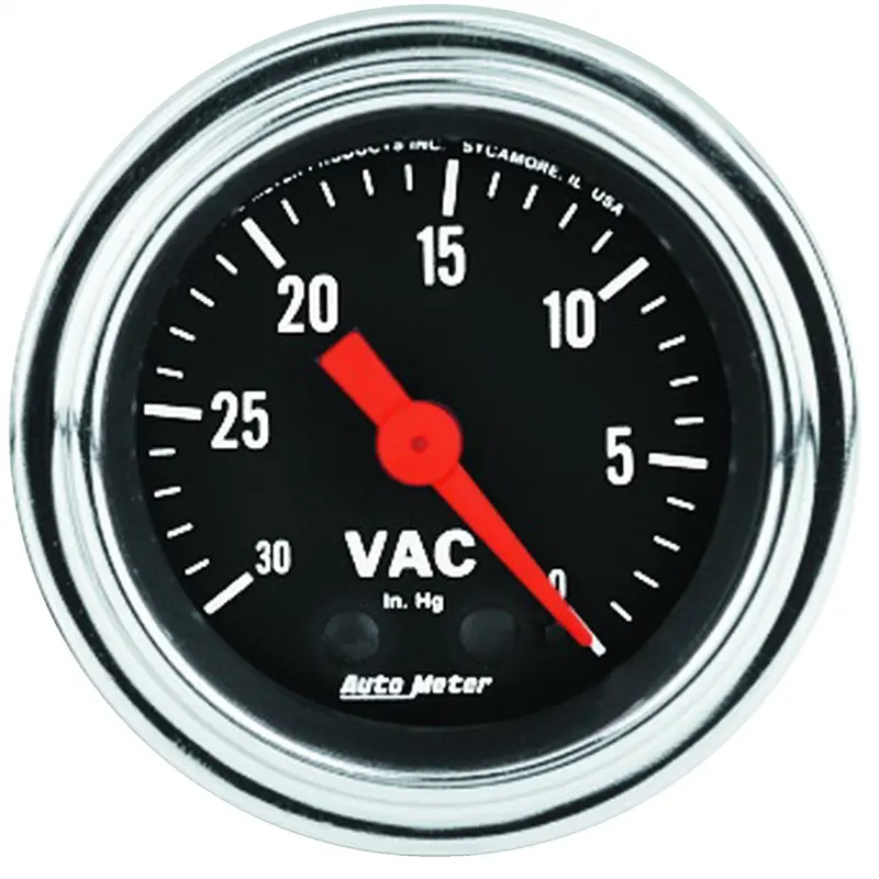 Autometer 2-1/16" Mechanical Vacuum Gauge – 30 Inhg, Chrome Finish 1