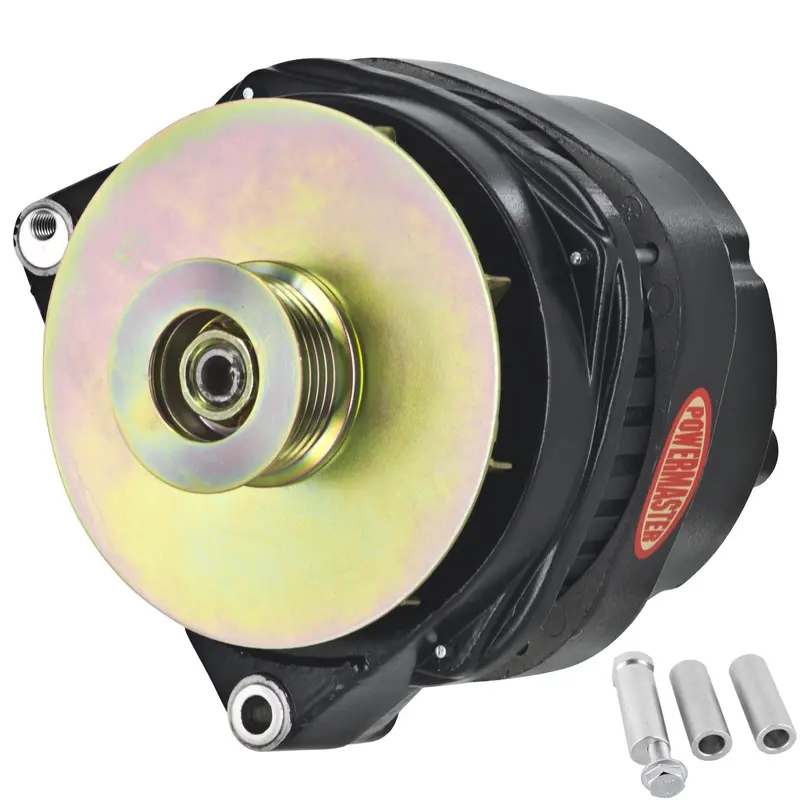 Powermaster 58203 Cs144 Alternator – 200 Amp, Offset Spools, 125 Rpm Idle Output, Black Finish 1