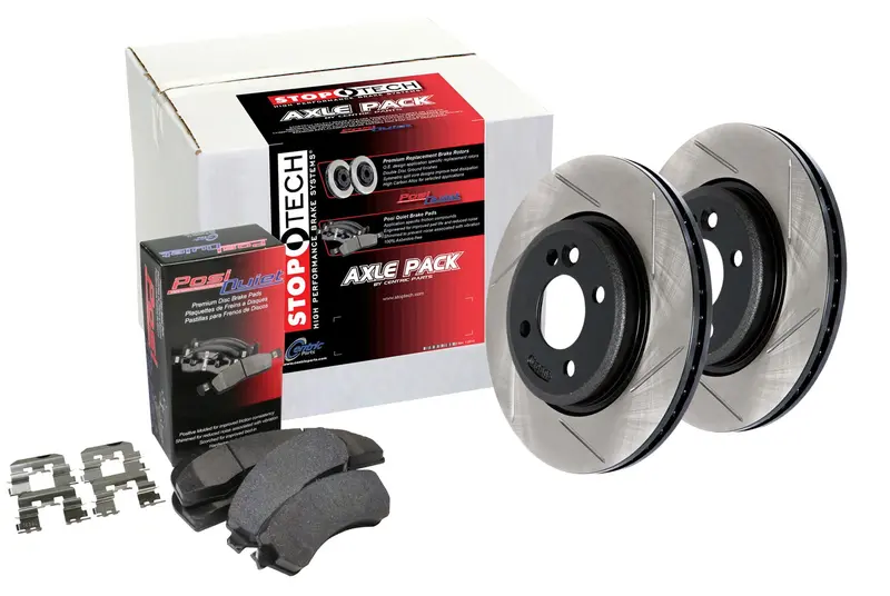 Stoptech Street Axle Pack (937.62034) – Slotted Front Brake Kit For Enhanced Stopping Power 1