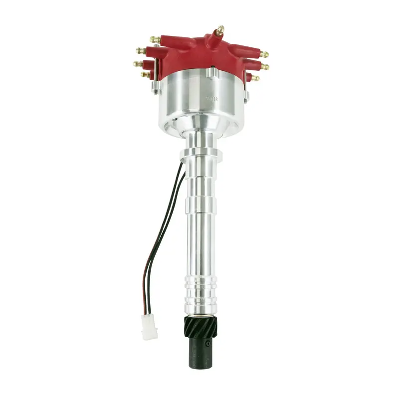Top Street Performance Jm9601R Pro Series Pro Billet Low-Profile Distributor; Chevy V8; Red 1