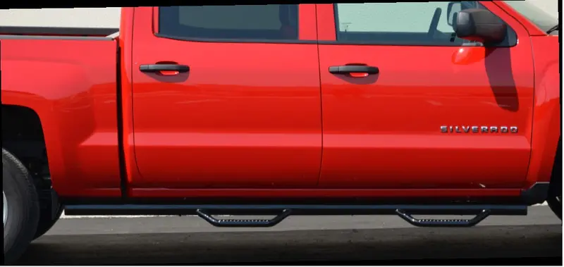 Trailfx A3329 Drop-Down Side Steps – 3-Inch Round Tubing, Gloss Black Powder Coat 1
