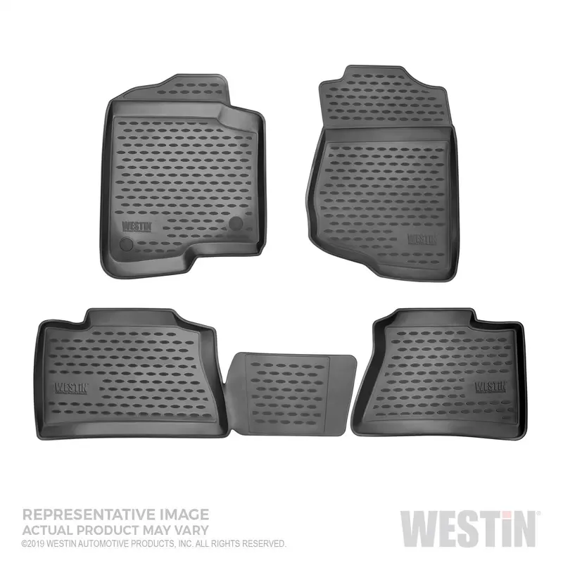 Westin 74-07-51011 Profile Floor Liner Set – 4-Piece, Front + Second Row, Black Finish 1